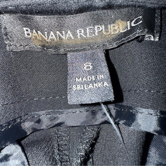 Banana Republic | Black High Rise Cropped Stretch Wide-Leg Pants | Sz 8 - Picture 7 of 10